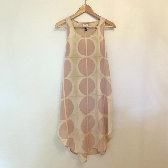 Silk Racerback Mod Print Dress - Picture 1 of 3